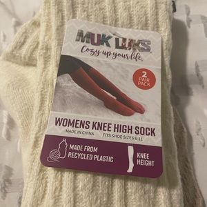 Two pair pack, women’s Muk Luks knee socks
